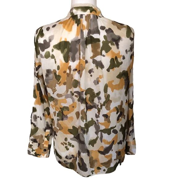 Zadig & Voltaire Size S Small Tink Camou Long Sleeved High Low Blouse - Picture 3 of 6